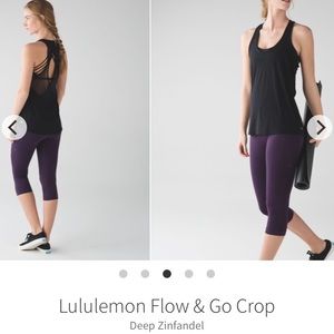 Lululemon Flow and Go Crop Leggings Yoga Pants Size 8 Purple